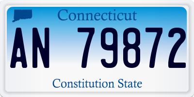 CT license plate AN79872