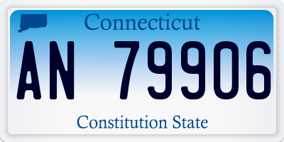 CT license plate AN79906