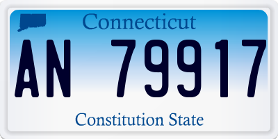 CT license plate AN79917