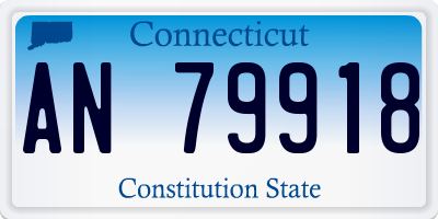 CT license plate AN79918