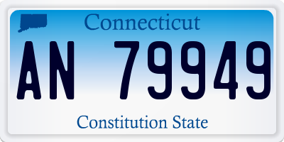 CT license plate AN79949