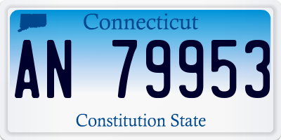 CT license plate AN79953