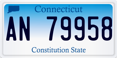 CT license plate AN79958