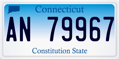 CT license plate AN79967