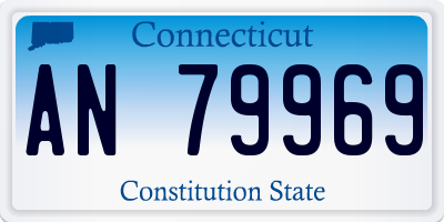 CT license plate AN79969