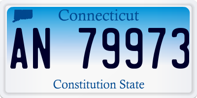 CT license plate AN79973