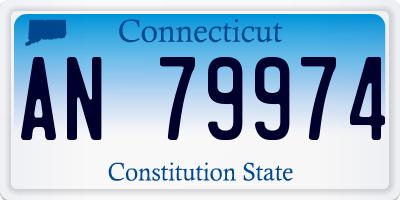 CT license plate AN79974