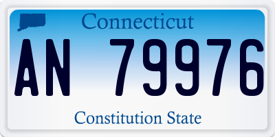 CT license plate AN79976