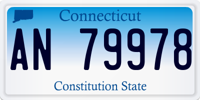 CT license plate AN79978
