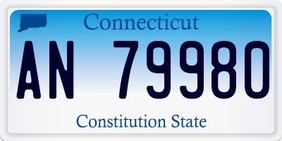 CT license plate AN79980