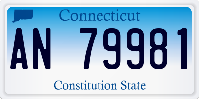 CT license plate AN79981