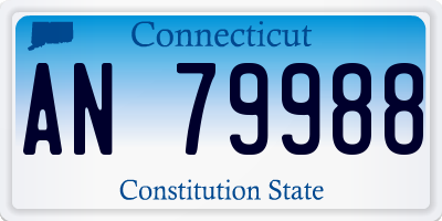 CT license plate AN79988
