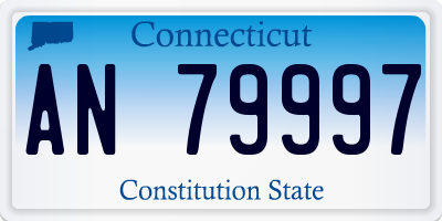 CT license plate AN79997
