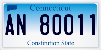 CT license plate AN80011