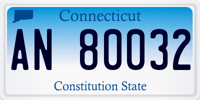 CT license plate AN80032