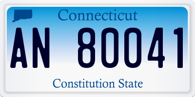 CT license plate AN80041