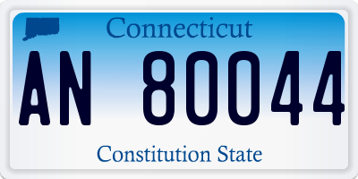 CT license plate AN80044