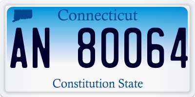 CT license plate AN80064
