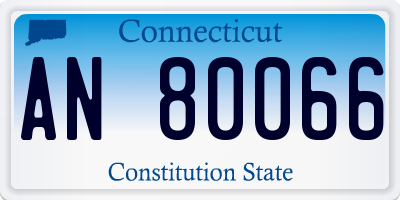 CT license plate AN80066