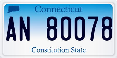 CT license plate AN80078