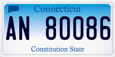 CT license plate AN80086