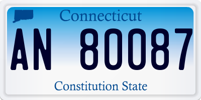 CT license plate AN80087