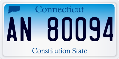 CT license plate AN80094