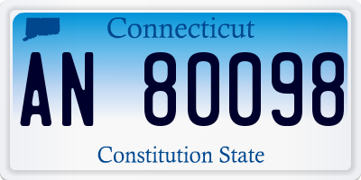 CT license plate AN80098