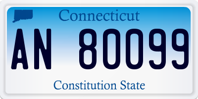 CT license plate AN80099