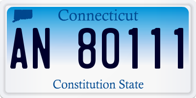 CT license plate AN80111