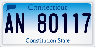 CT license plate AN80117