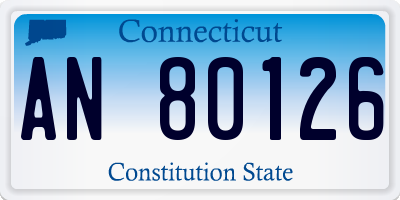 CT license plate AN80126
