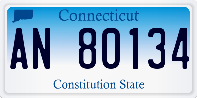 CT license plate AN80134
