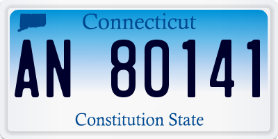 CT license plate AN80141
