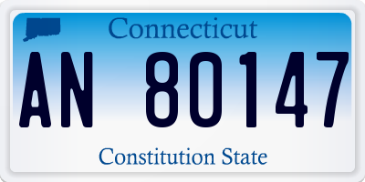 CT license plate AN80147