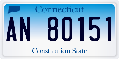CT license plate AN80151