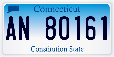 CT license plate AN80161
