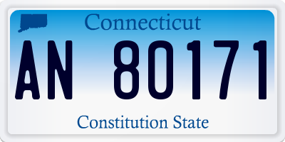 CT license plate AN80171