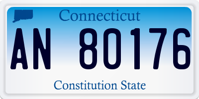 CT license plate AN80176