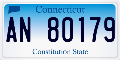 CT license plate AN80179