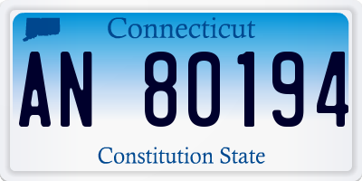 CT license plate AN80194