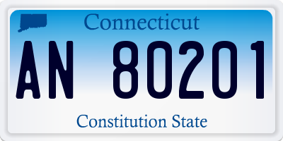 CT license plate AN80201