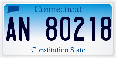 CT license plate AN80218
