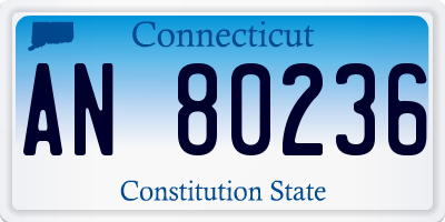 CT license plate AN80236