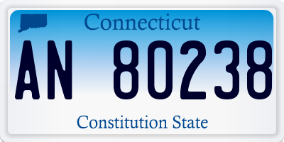 CT license plate AN80238