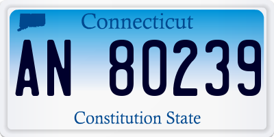 CT license plate AN80239
