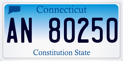 CT license plate AN80250
