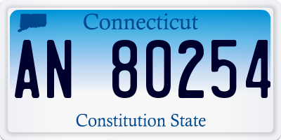 CT license plate AN80254