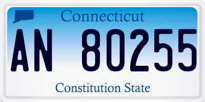 CT license plate AN80255