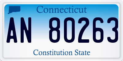 CT license plate AN80263